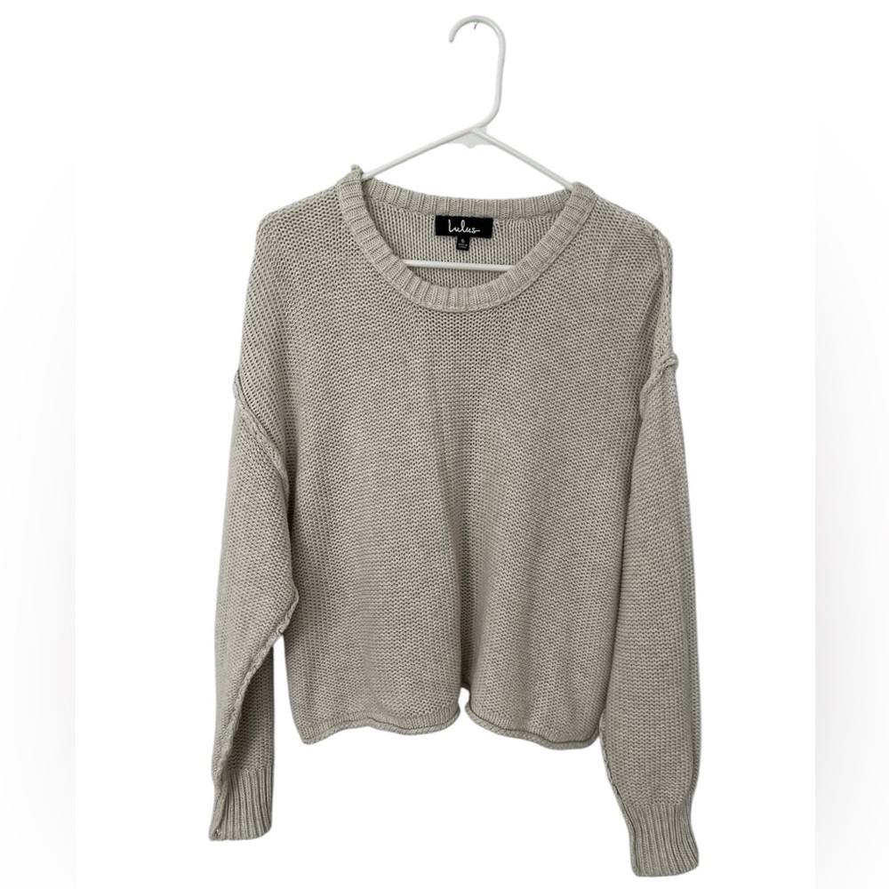 Lulus 100% Cotton Sweater Women’s Size S Gray